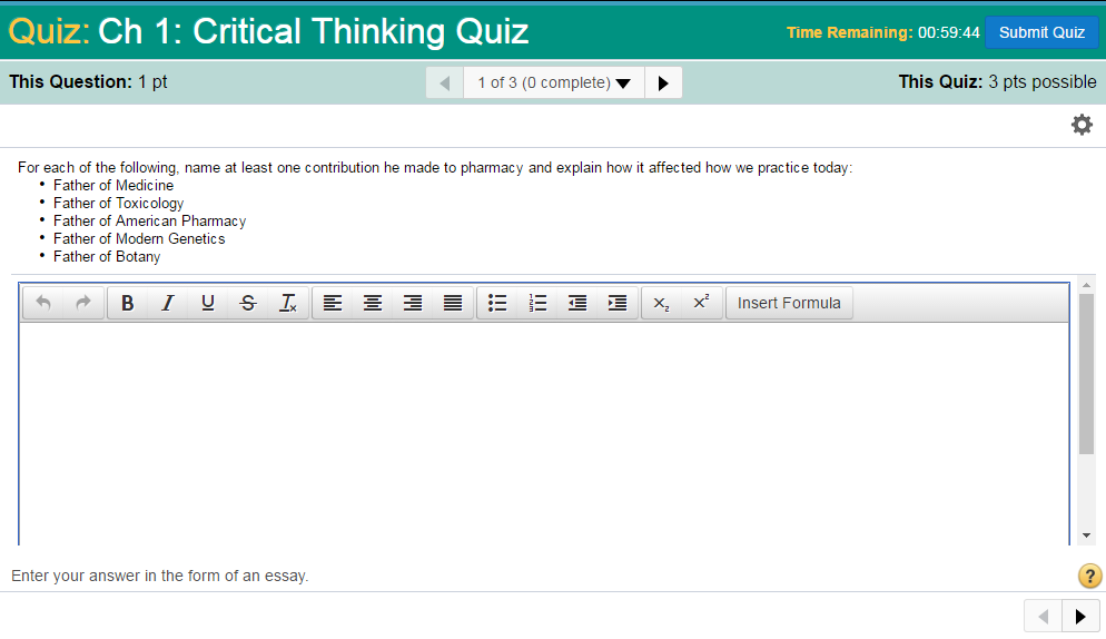 Critical-Thinking Quizzes
